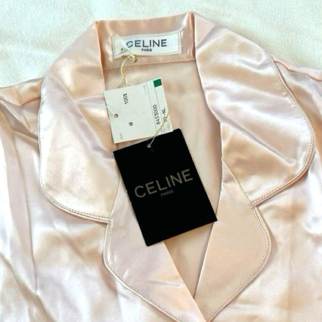 未使用タグ付き　CELINE セリーヌ　シルク100% パジャマ　Mサイズ