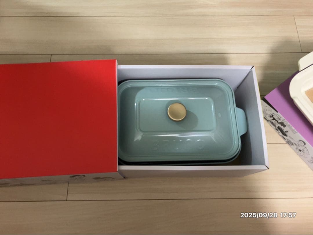 美品BRUNO ブルーノ コンパクトホットプレート本体 プレート3種BOE021