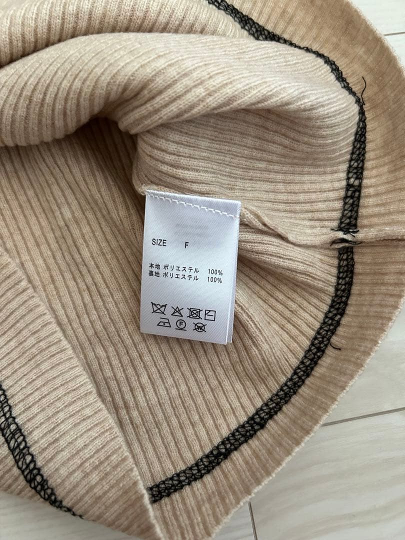 トップス andmary Anita button knit tops beige