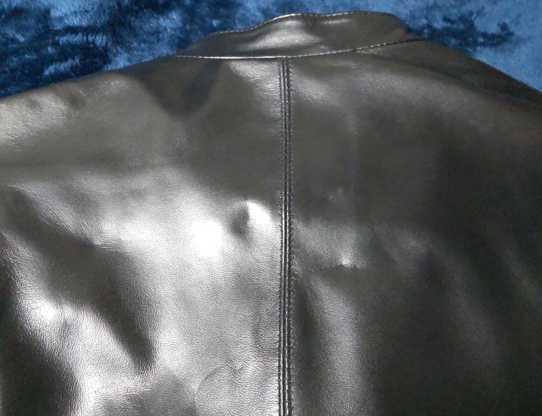 最終サービス致します 黒のラムレザーシングルライダース