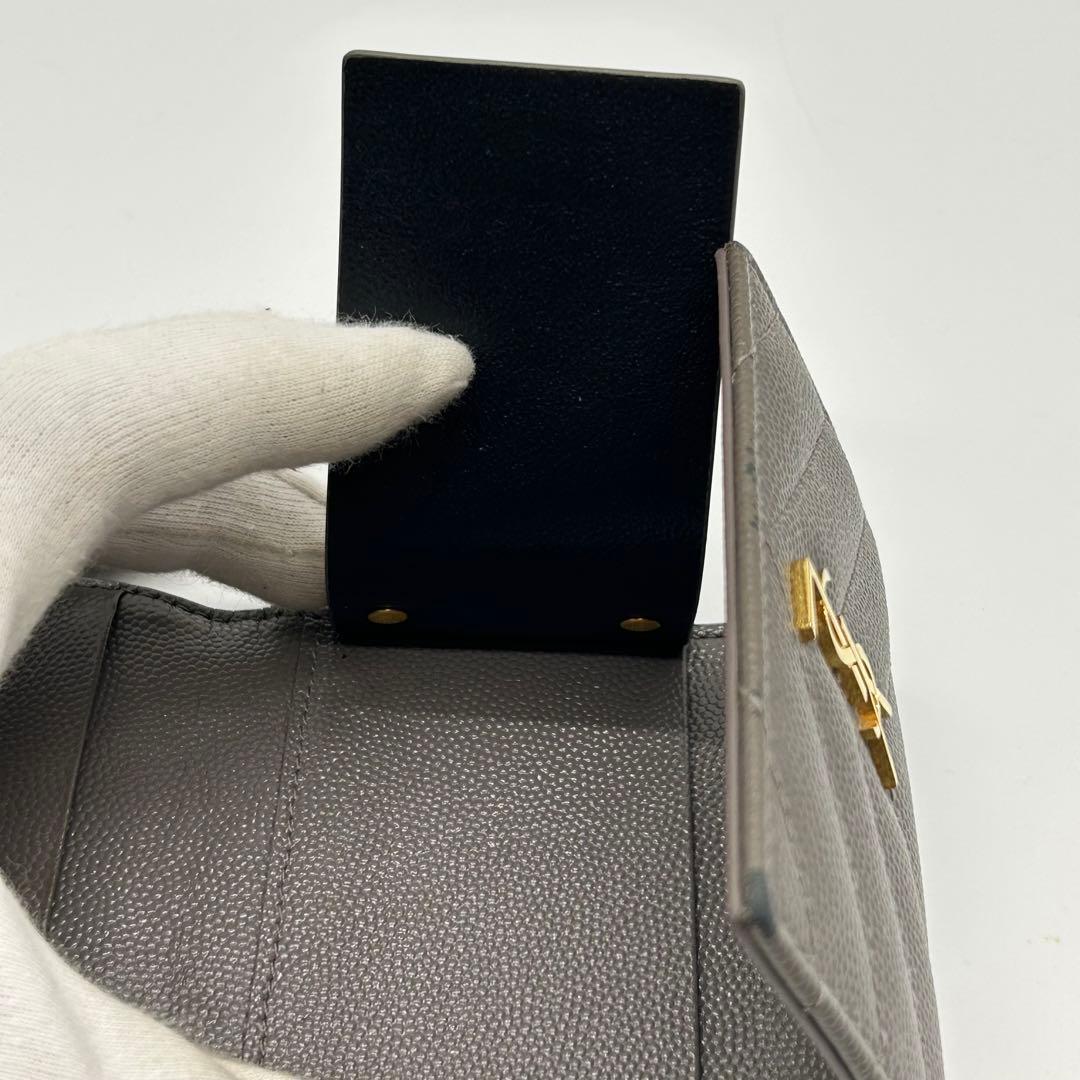 美品 SAINT LAURENT サンローラン 6連キーケース グレー