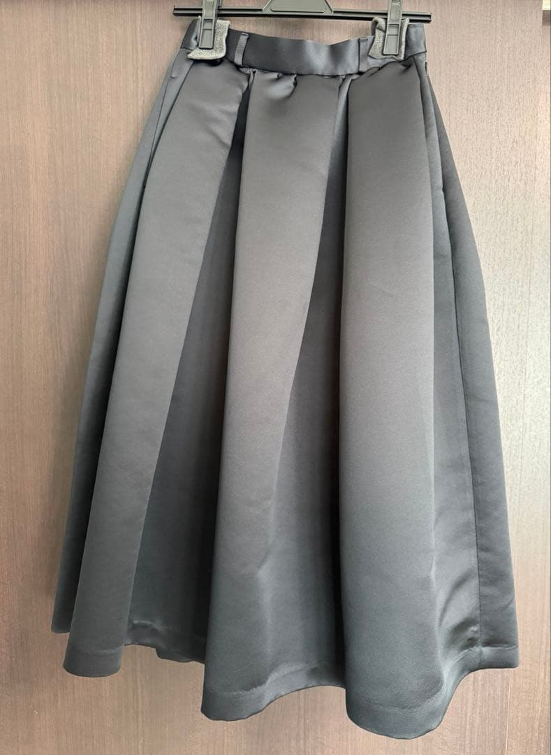 Heve へイヴ / サテンドレスタックスカート ブラック 36