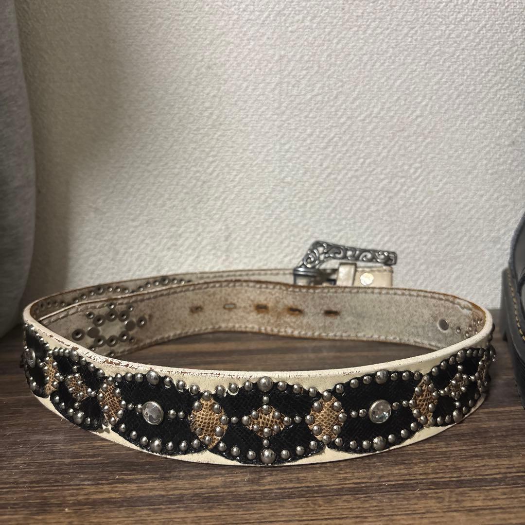 00s Tornado Mart スタッズ パイソン ベルト