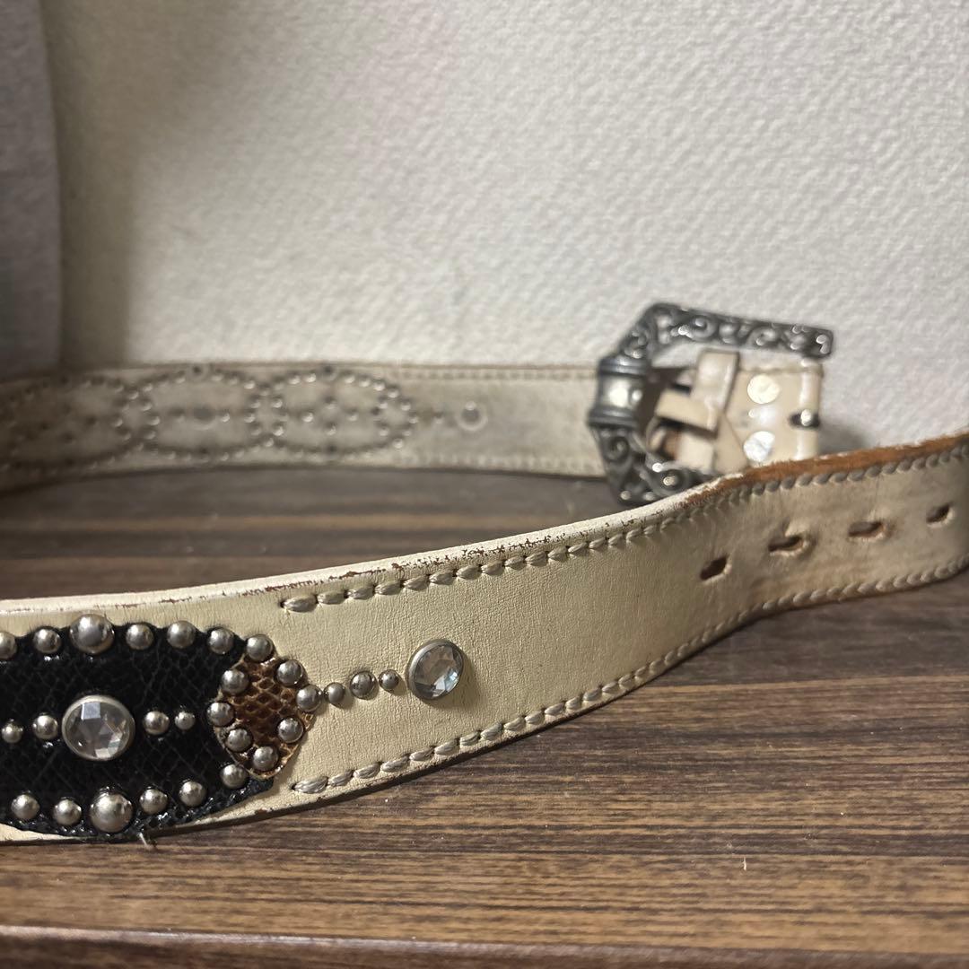 00s Tornado Mart スタッズ パイソン ベルト