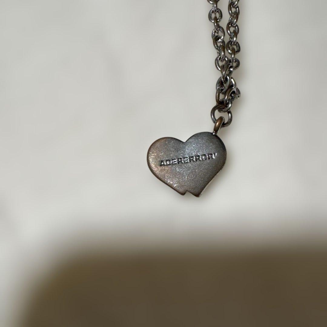 ADERERROR Twin Heart Necklace シルバー