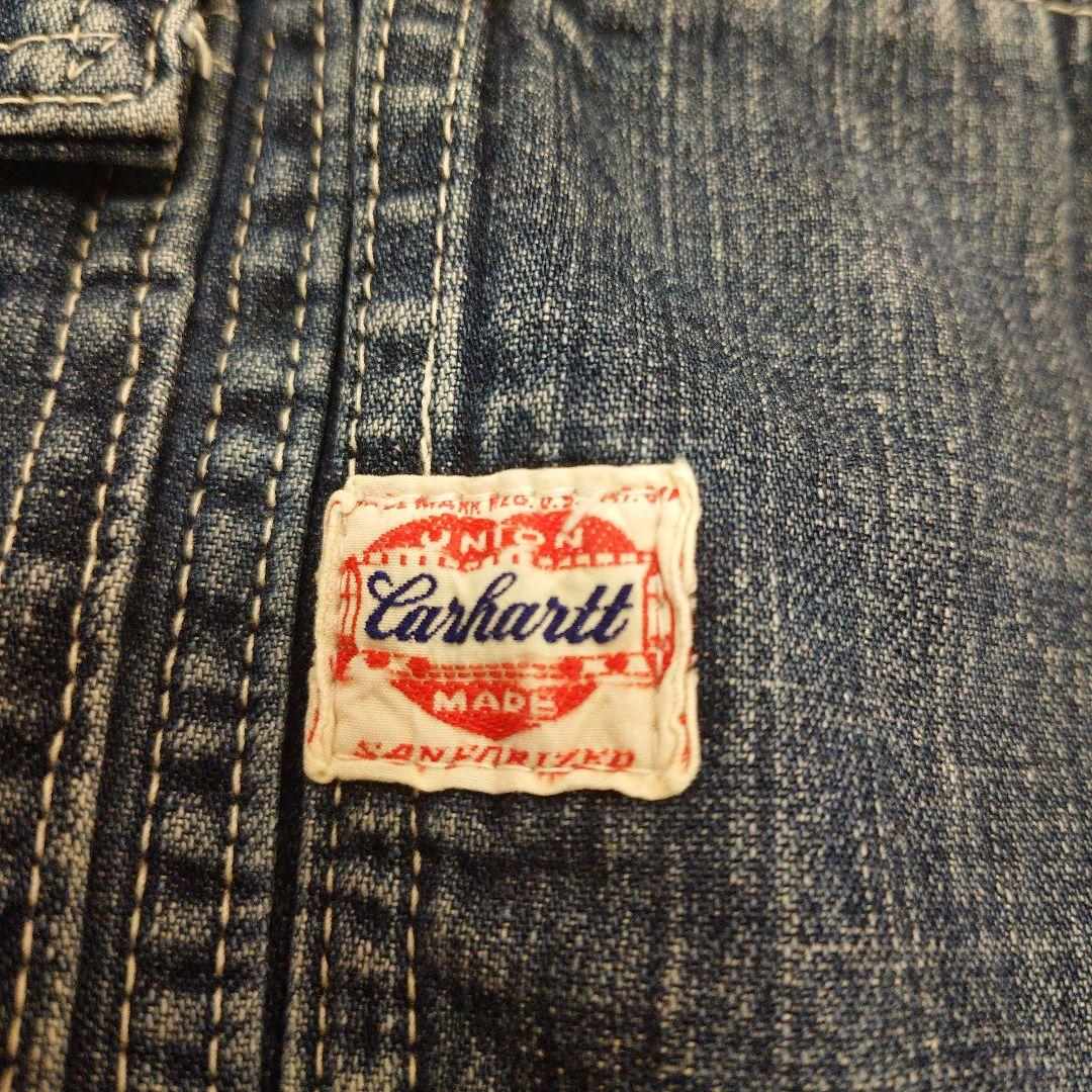ぱ*ち様 カーハート　ハートタグ　復刻　デニム　オーバーオール