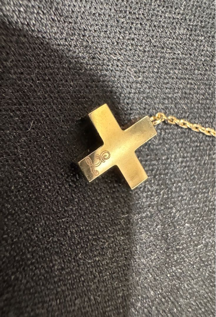 loin. croix pierced earringクロスチェーンピアス片耳用