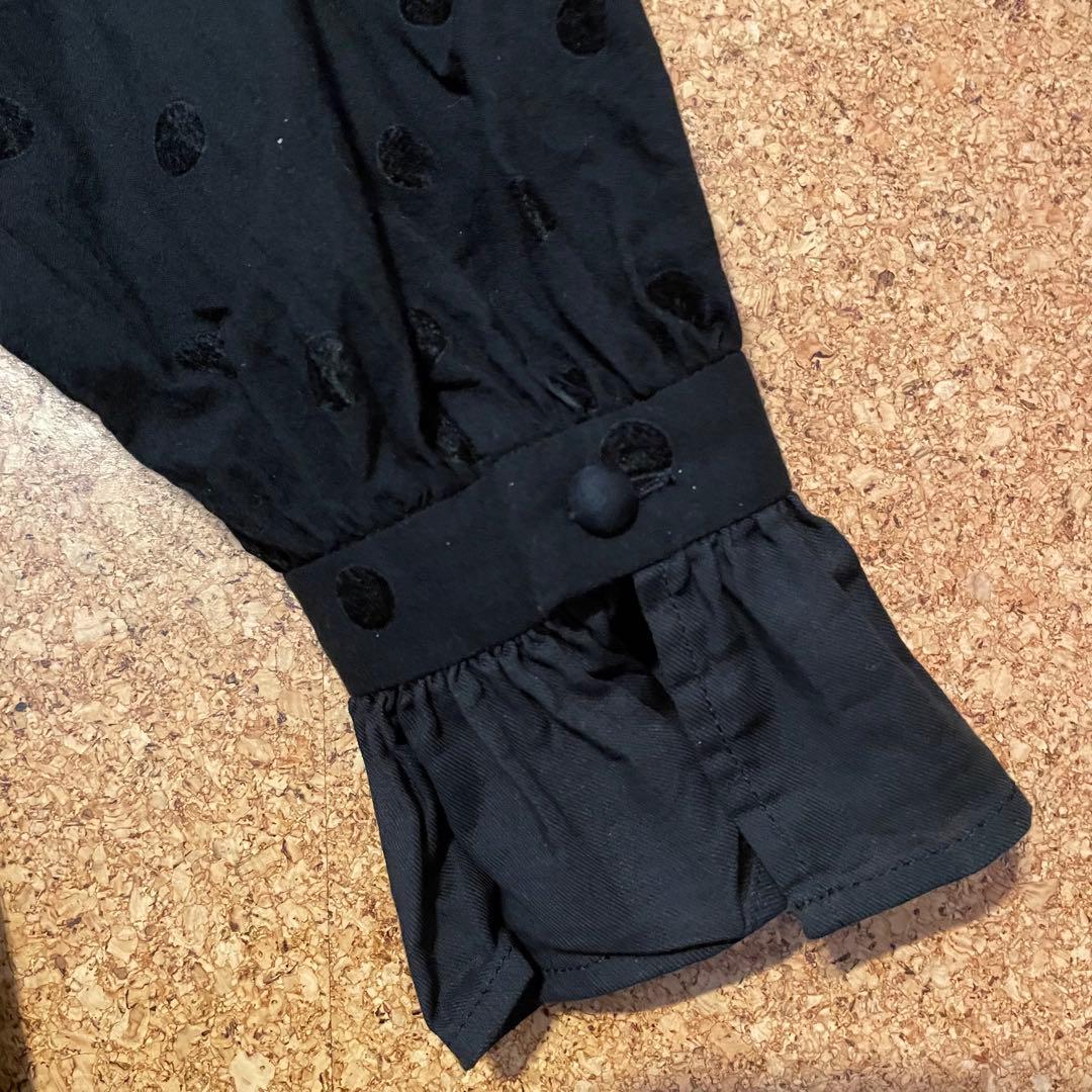 マガリ MAGALI アンティークドットフリルスリーブプルオーバー★極美品