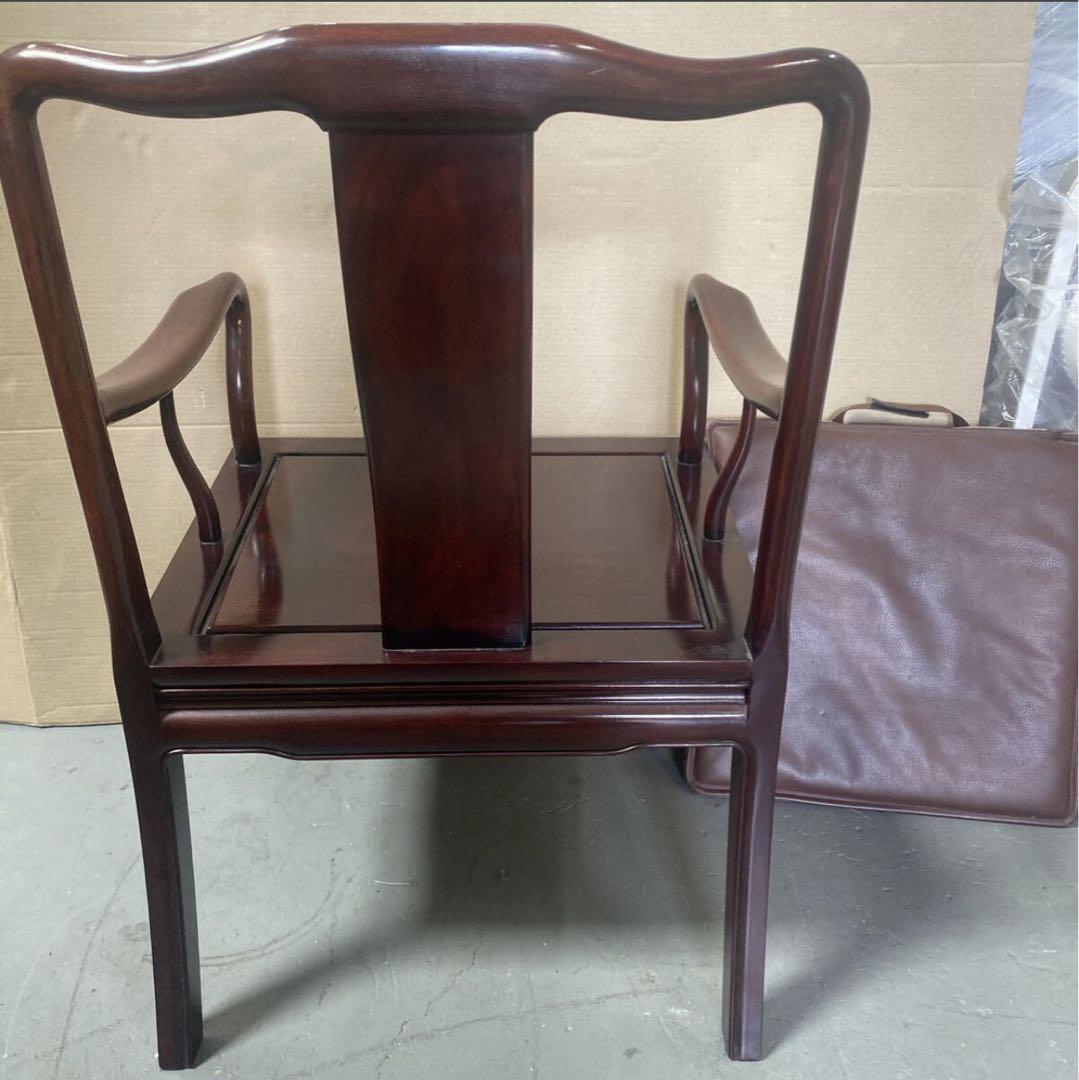 唐木家具 ダイニングチェア アームチェア 高級 花梨材 無垢 中国美術 アジアン