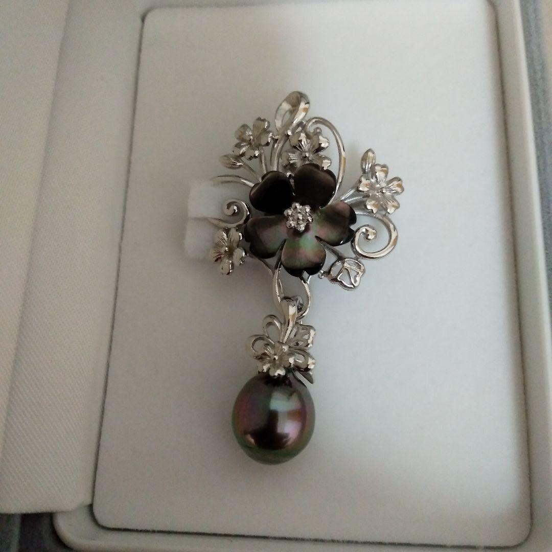 真珠パールブローチ黒蝶真珠パールブローチ　売り切りお値段大幅値下げ