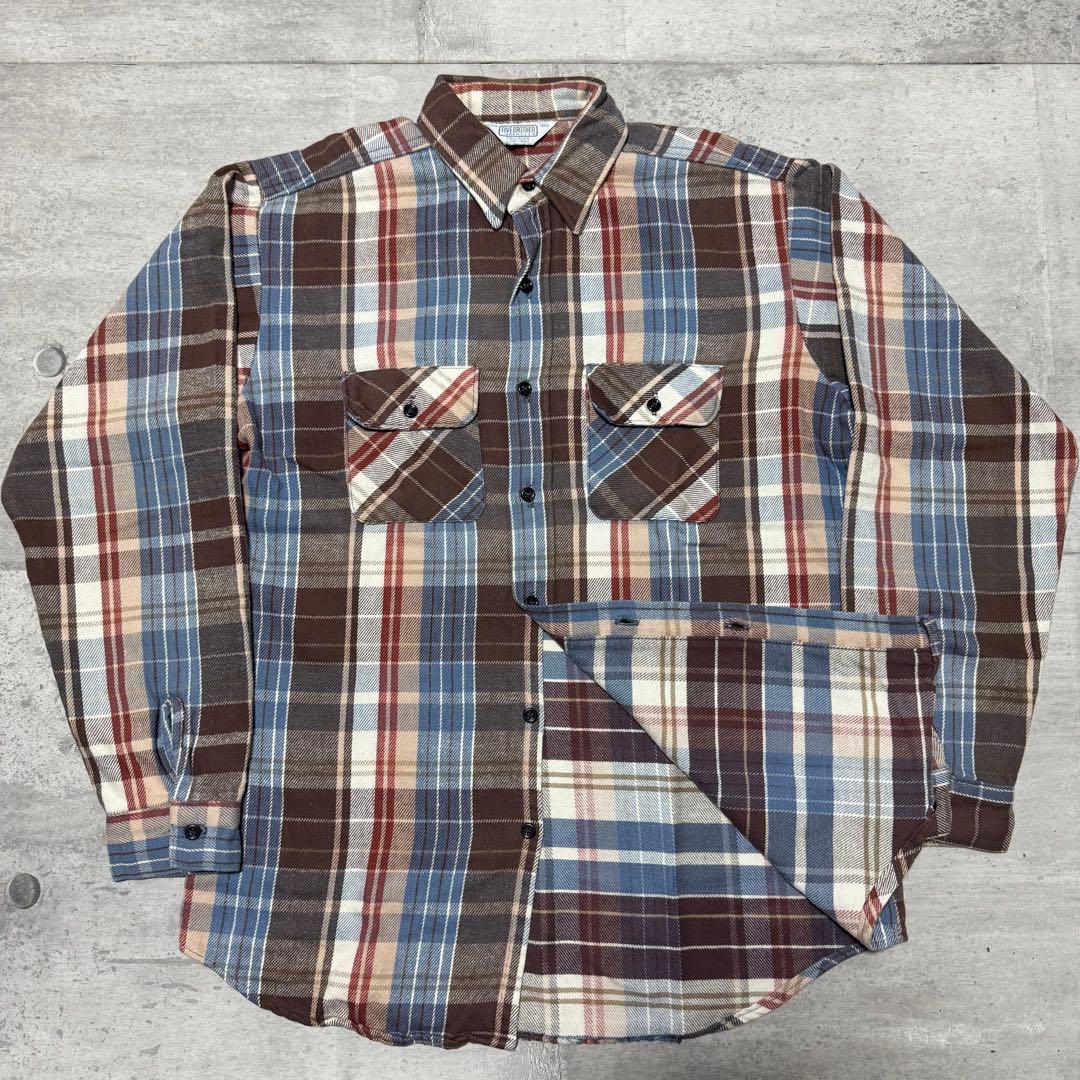 70s USA製 FIVE BROTHER ネルシャツ 西海岸 アメカジ サーフ