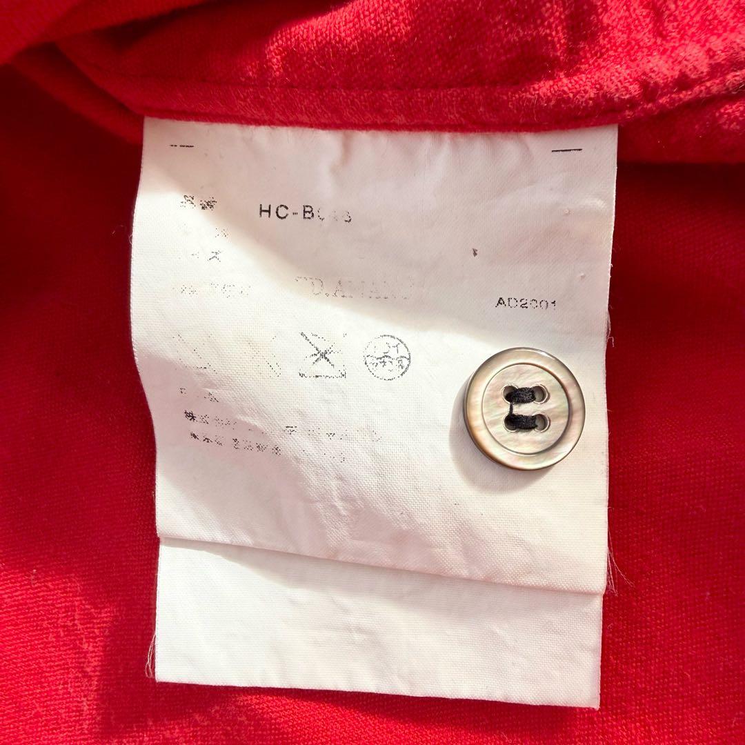 週末限定セール❗️コムデギャルソン田中オム　ネルシャツ　赤