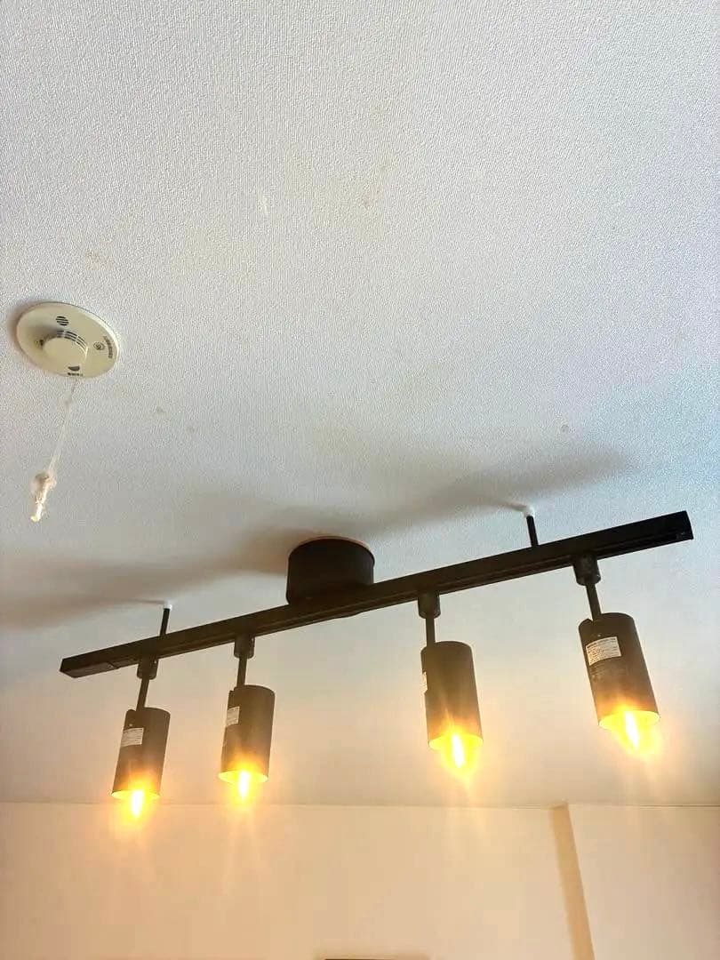 無印良品 システムライト本体+スポットライトx4 　ダクトレール