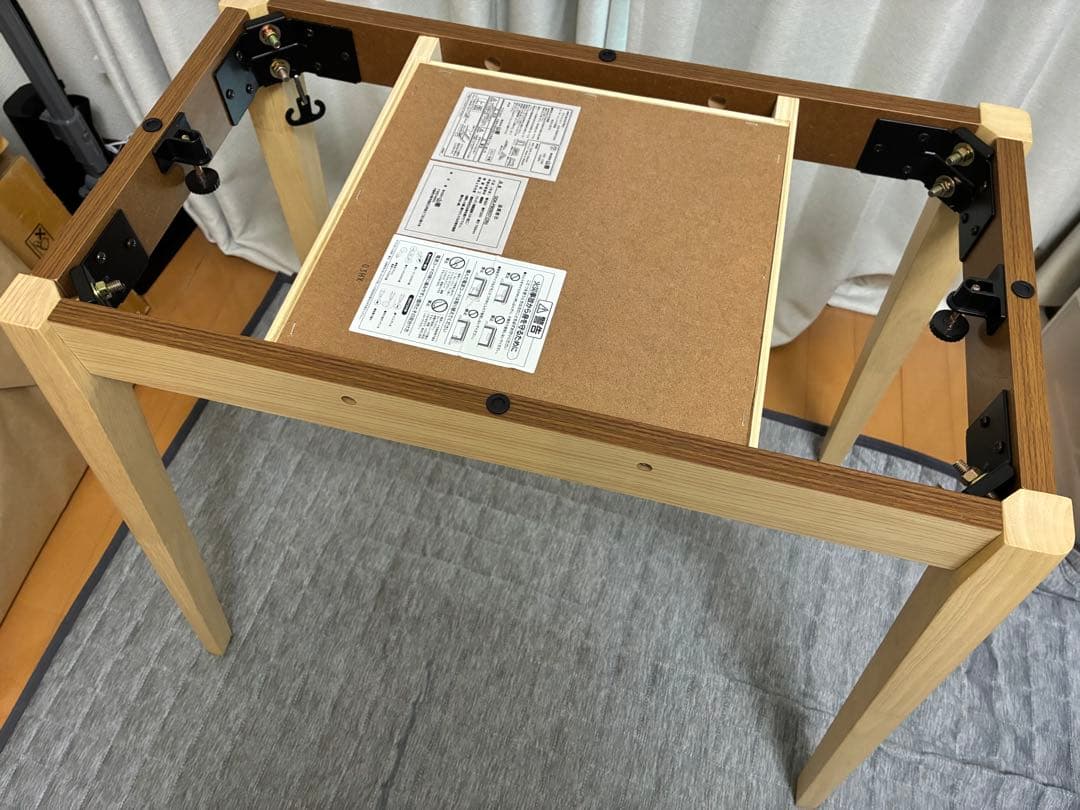 山善 デスク こたつ USB コンセントタップ付き