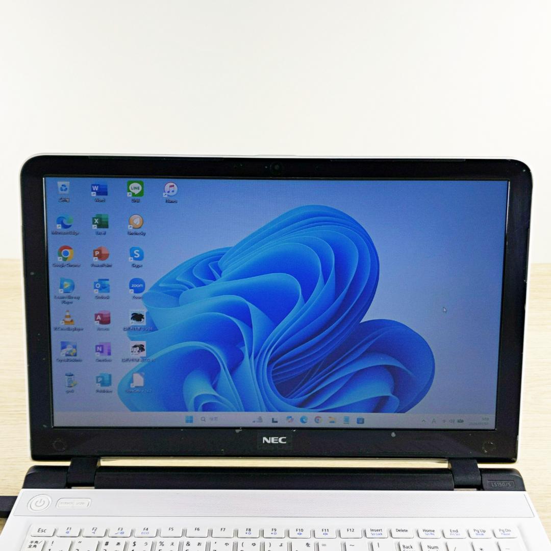 大容量500GB☆Win11☆ブルーレイ NECノートパソコン PC カメラ付き