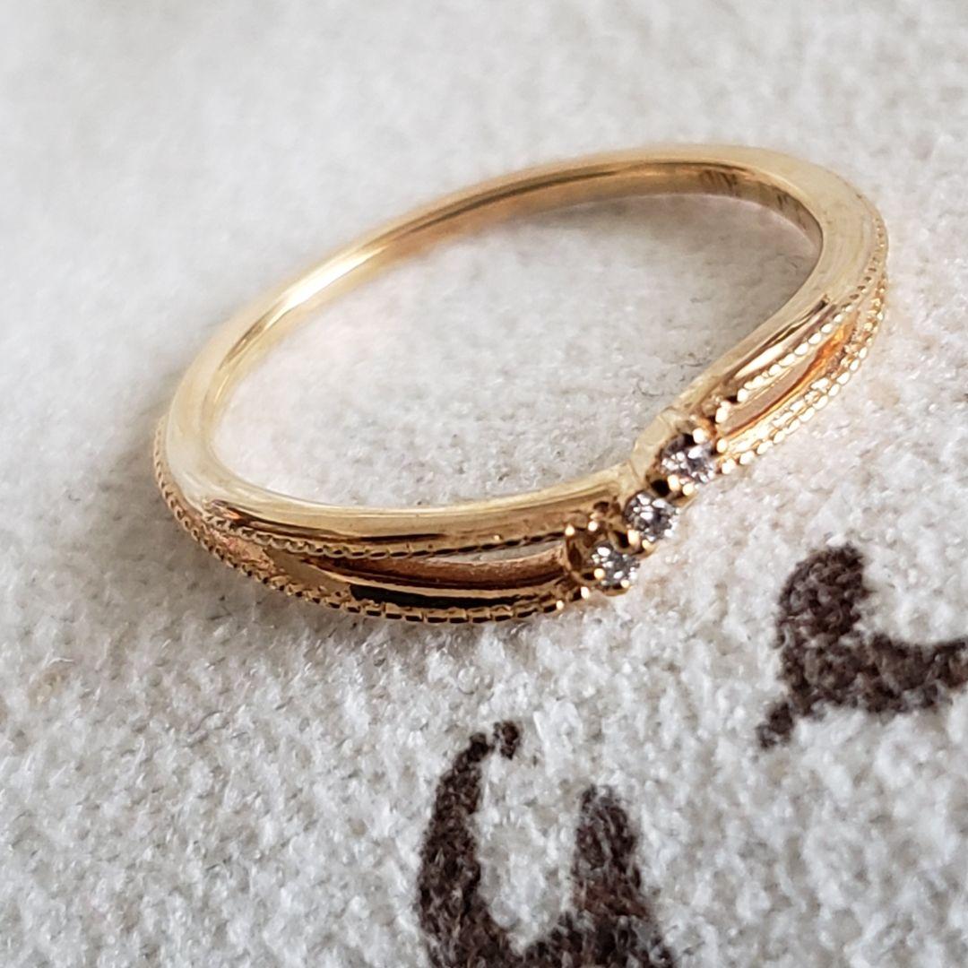 『Anne』ダイヤモンドリング♡5号【アガット】K10 ゴールドリング