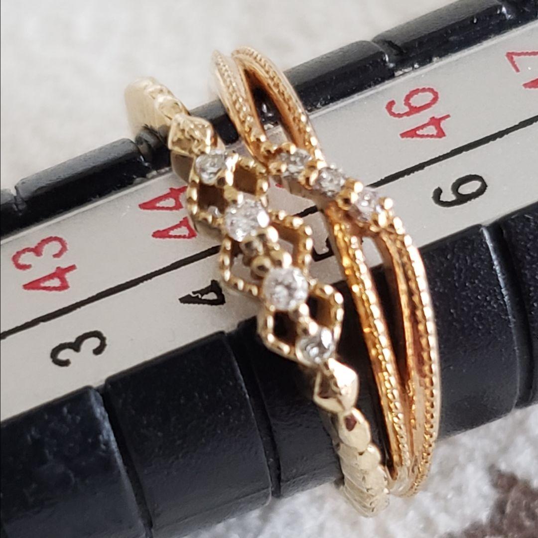 『Anne』ダイヤモンドリング♡5号【アガット】K10 ゴールドリング