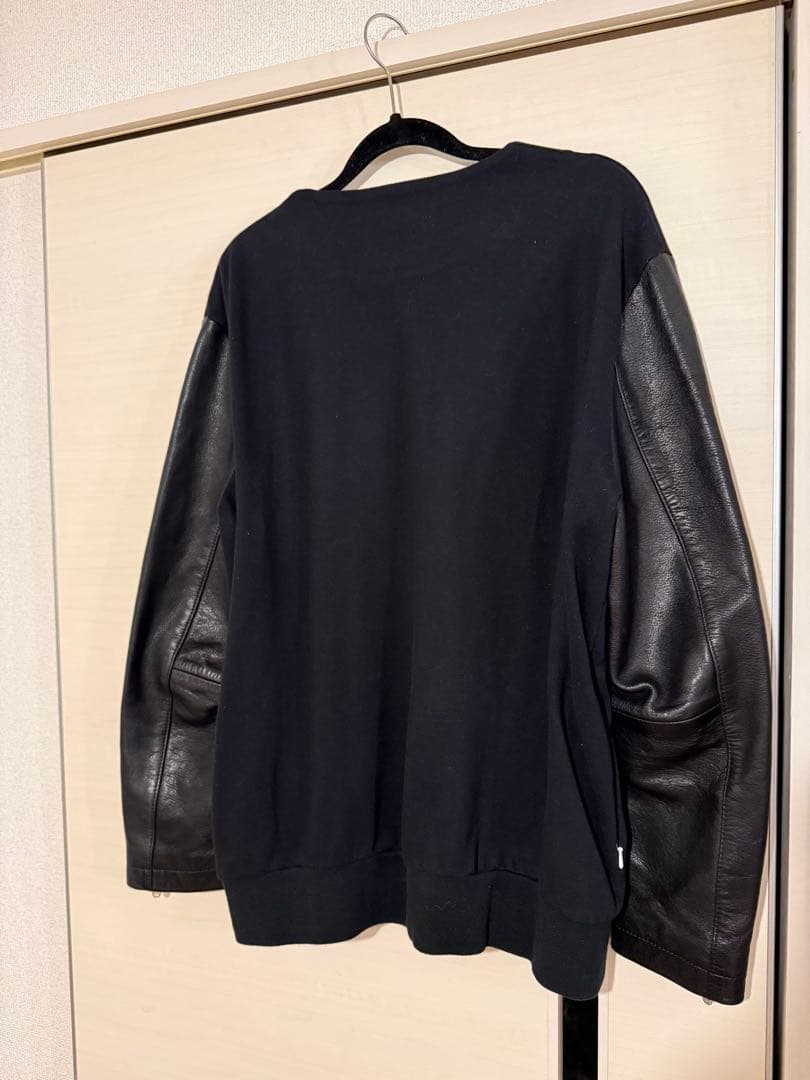 ttt msw 袖レザー　スウェット　XL
