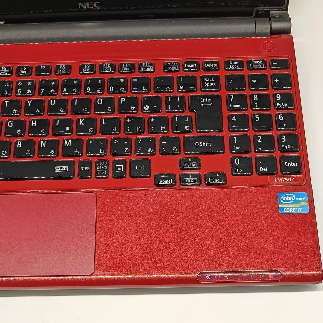 【NEC】LAVIE 高性能i7 SSD512GB 16GB レッド ノートPC