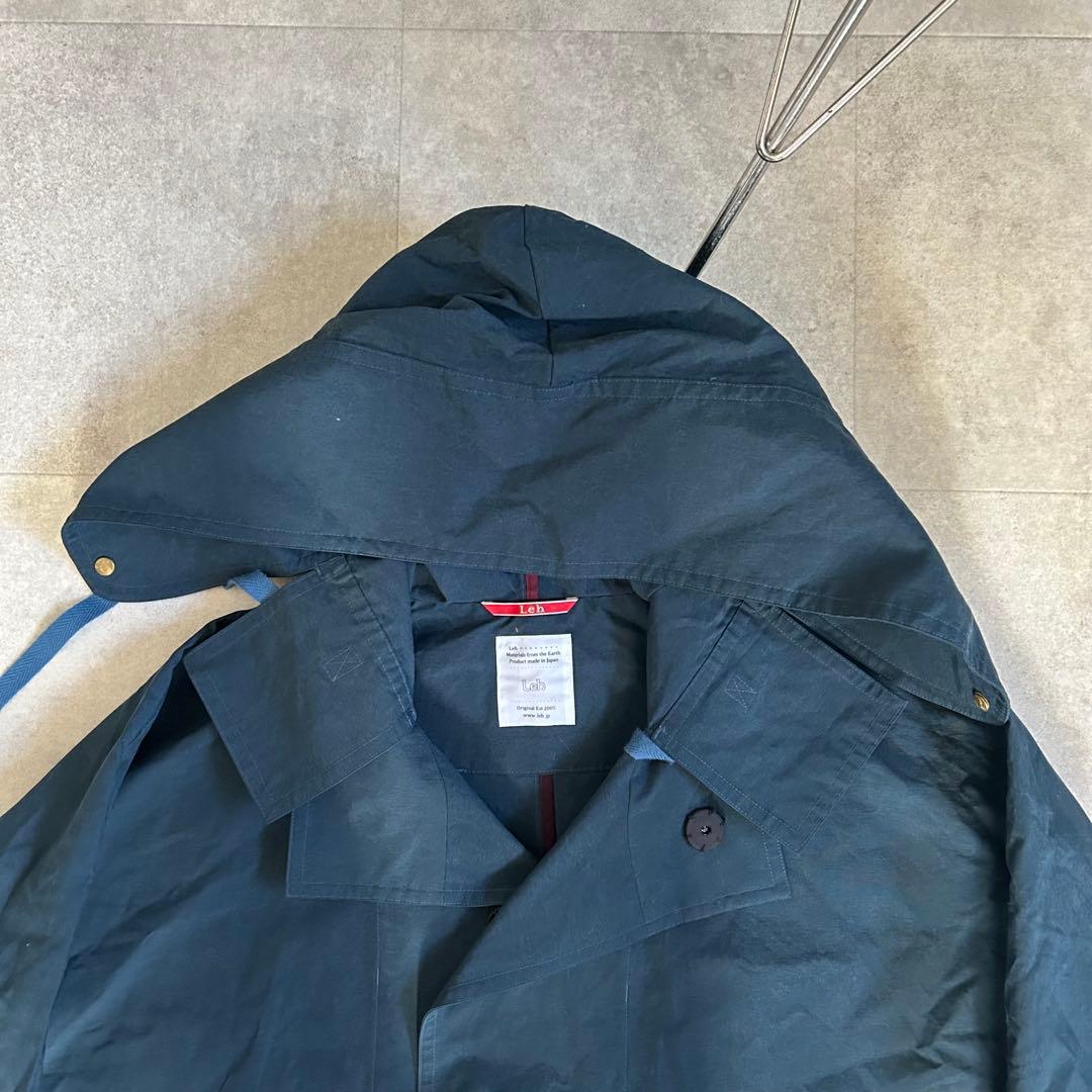 Leh ダークブルー オーバーコート Mサイズ ネイビー