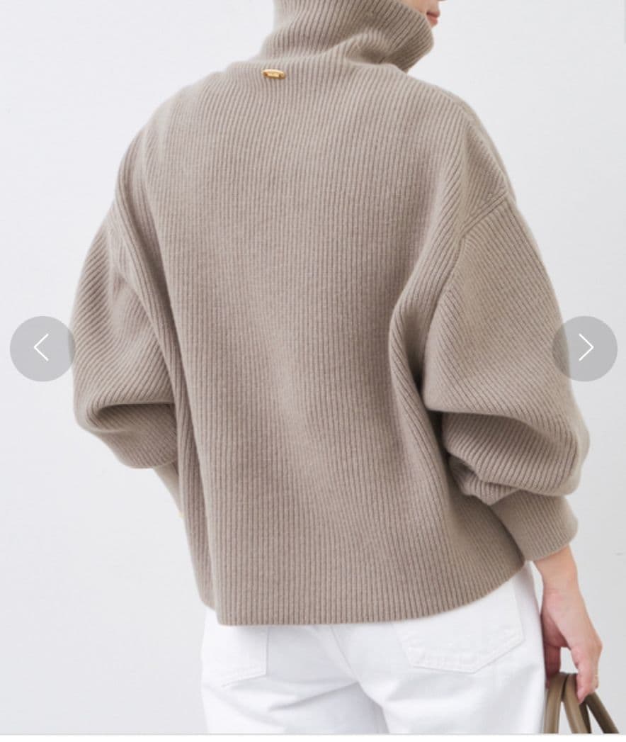 【美品】DEUXIEME CLASSE 畦編みタートルニット