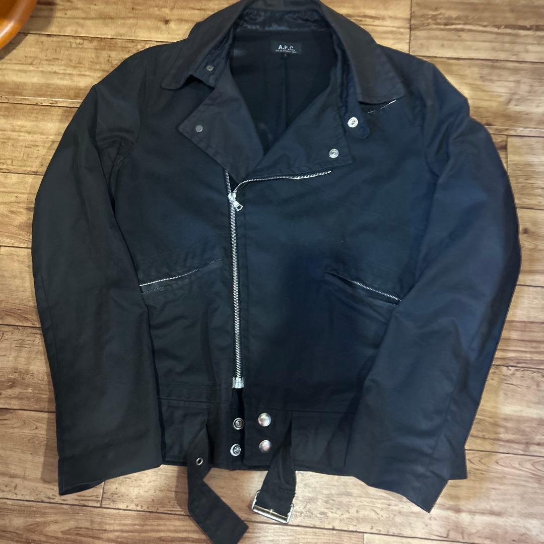 A.P.C. オイルドコットンライダースジャケット　イーストバイウエスト期