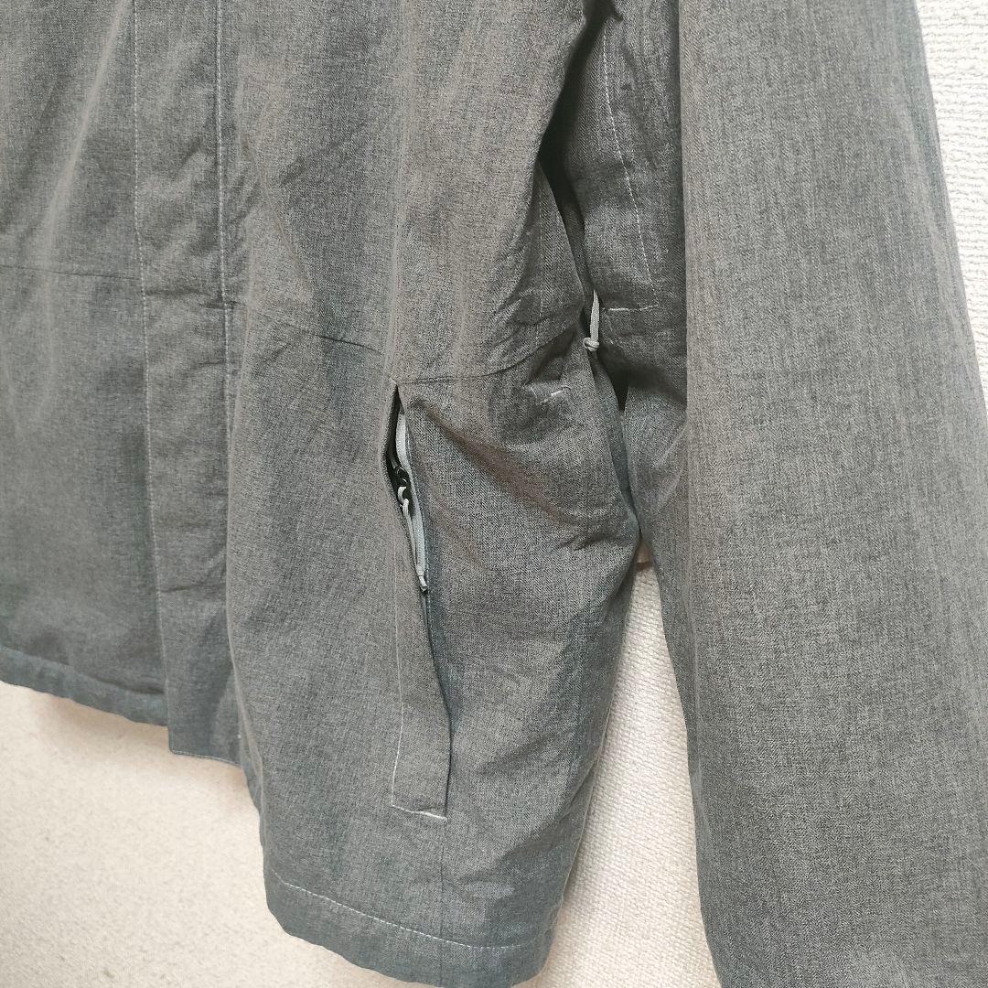 ノースフェイス　ハイベント メンズ　マウンテンパーカー　グレー　L 古着　刺繍