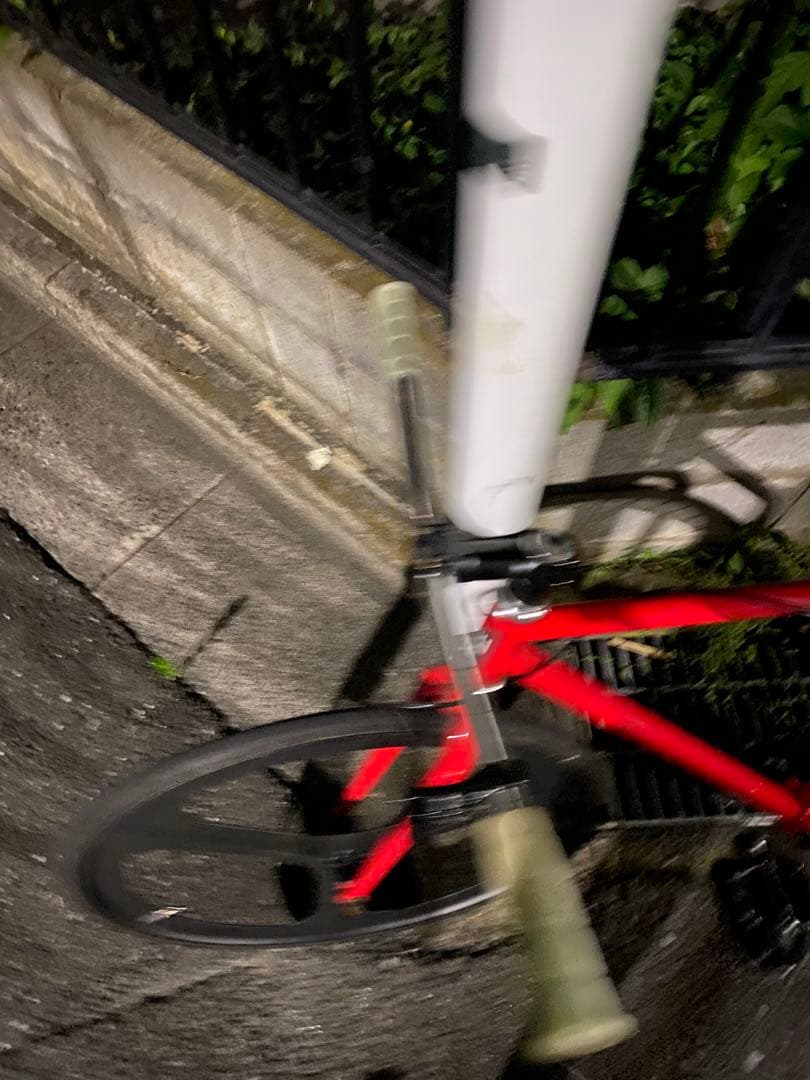 レッド シングルスピード ピストバイク