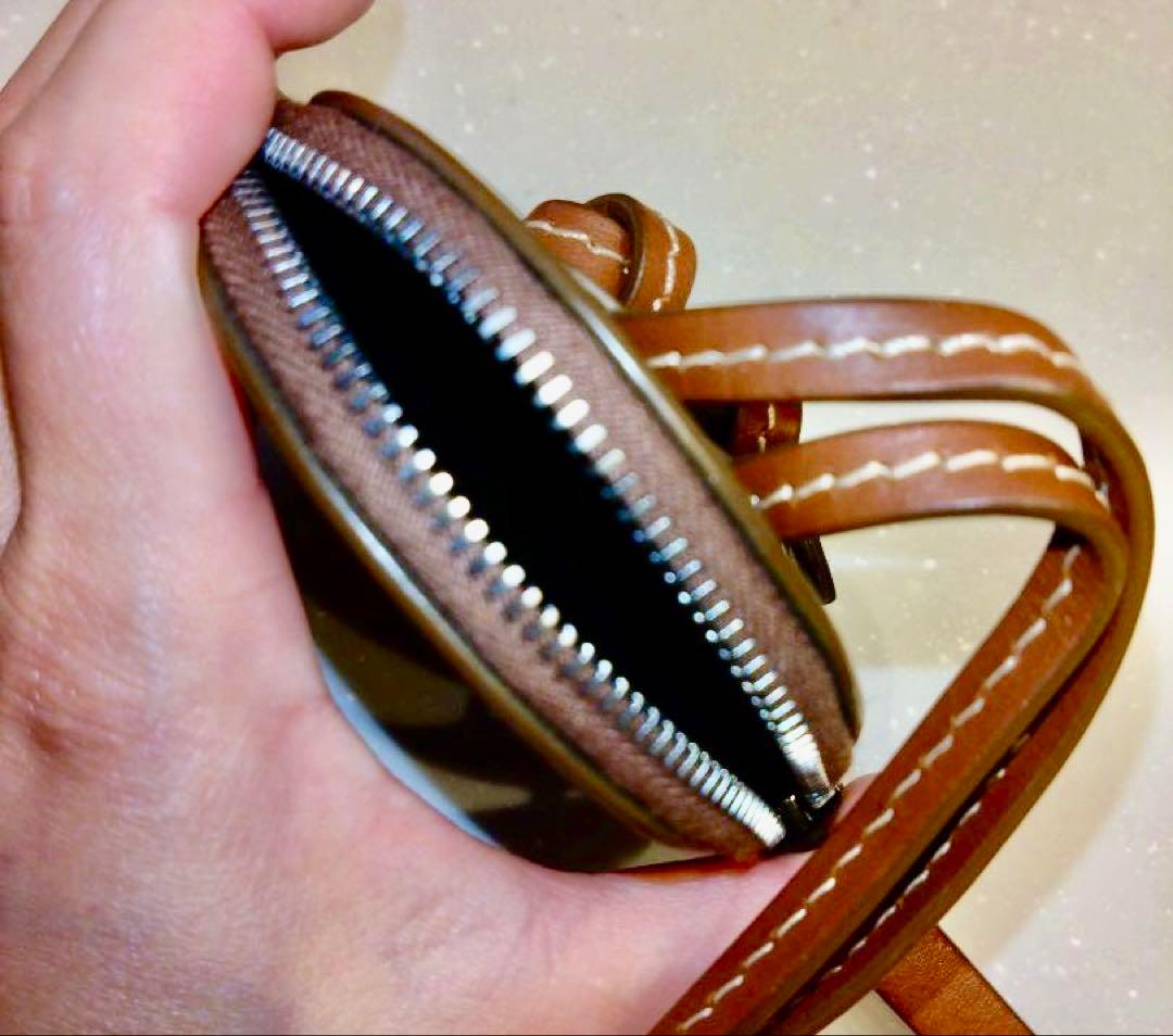 MONCLER ブラウン レザーケース　小銭入れ　モンクレール