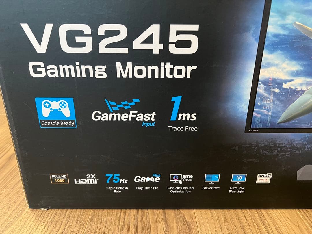 ASUS VG245 ゲーミングモニター24インチ FHD 、75Hz、1ms