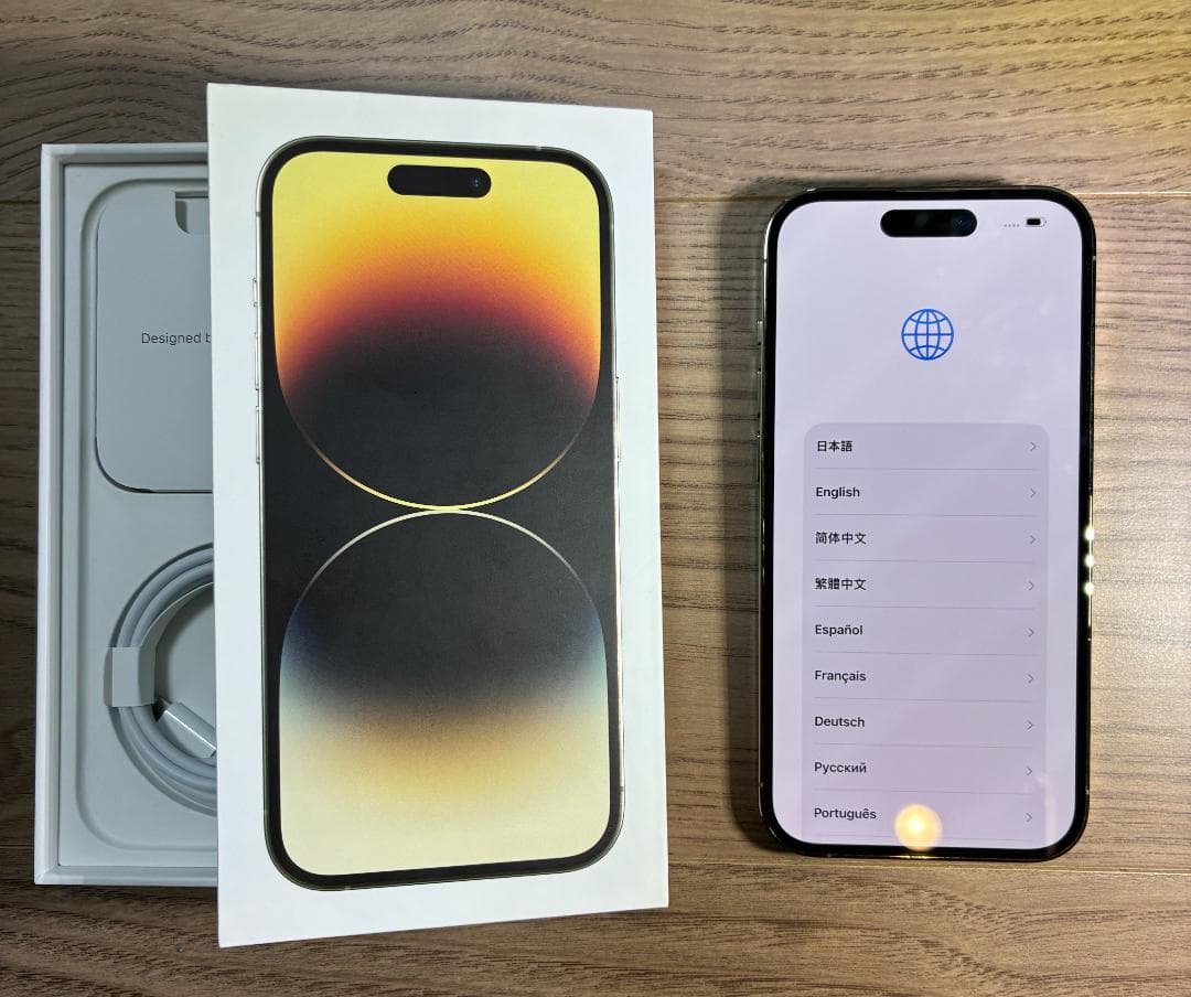 【美品】iPhone 14 Pro 128GB Gold 海外版