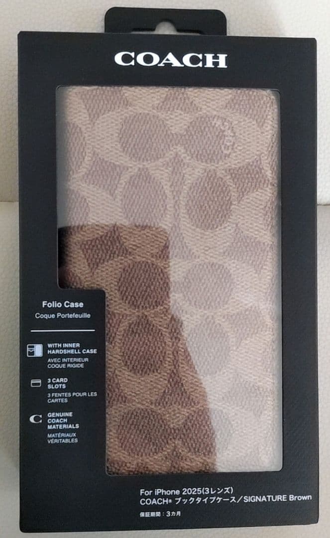 未開封 iPhone17 Pro COACH ブックタイプケース