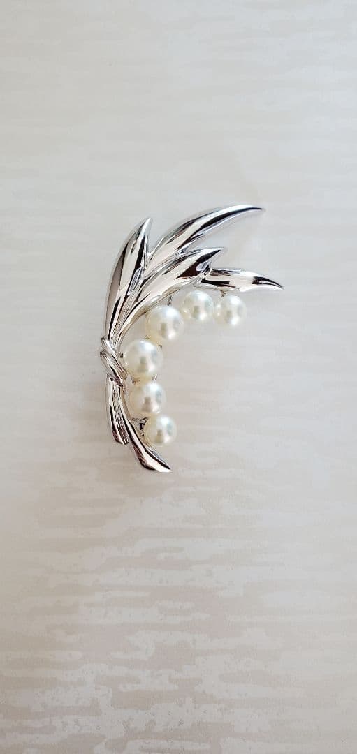 MIKIMOTO ミキモト　真珠　パール　ブローチ 6珠