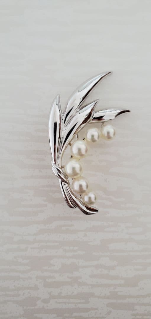 MIKIMOTO ミキモト　真珠　パール　ブローチ 6珠