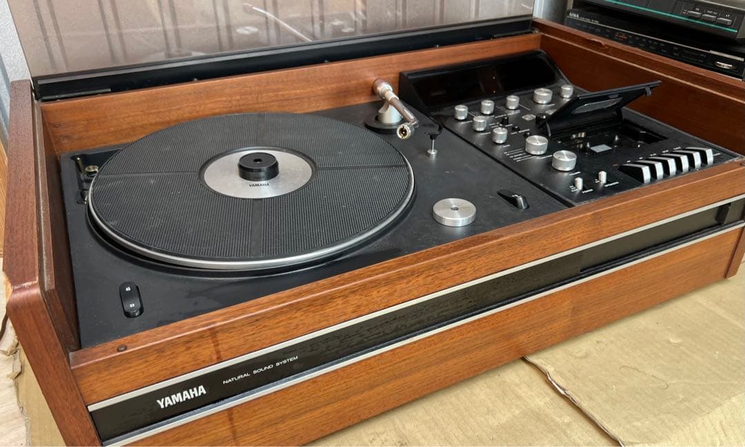 YAMAHA/レコードプレーヤー MS-5Bアンプ搭載 レコード カセット訳あり