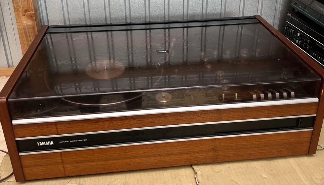 YAMAHA/レコードプレーヤー MS-5Bアンプ搭載 レコード カセット訳あり