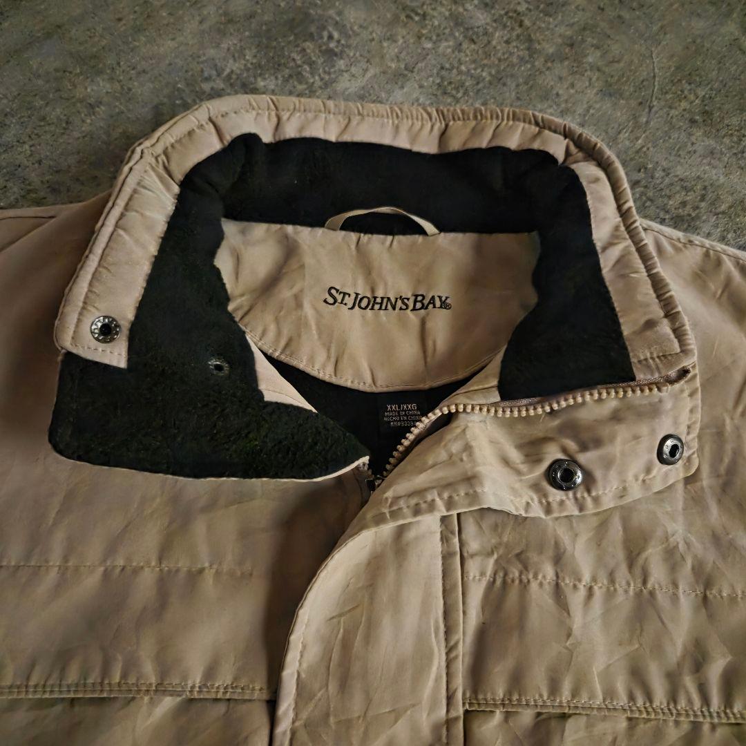 名品90sセントジョンズベイ ボンバージャケット ピーチスキンコヨーテ短丈身幅広