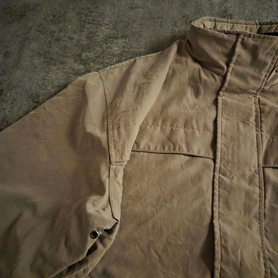 名品90sセントジョンズベイ ボンバージャケット ピーチスキンコヨーテ短丈身幅広