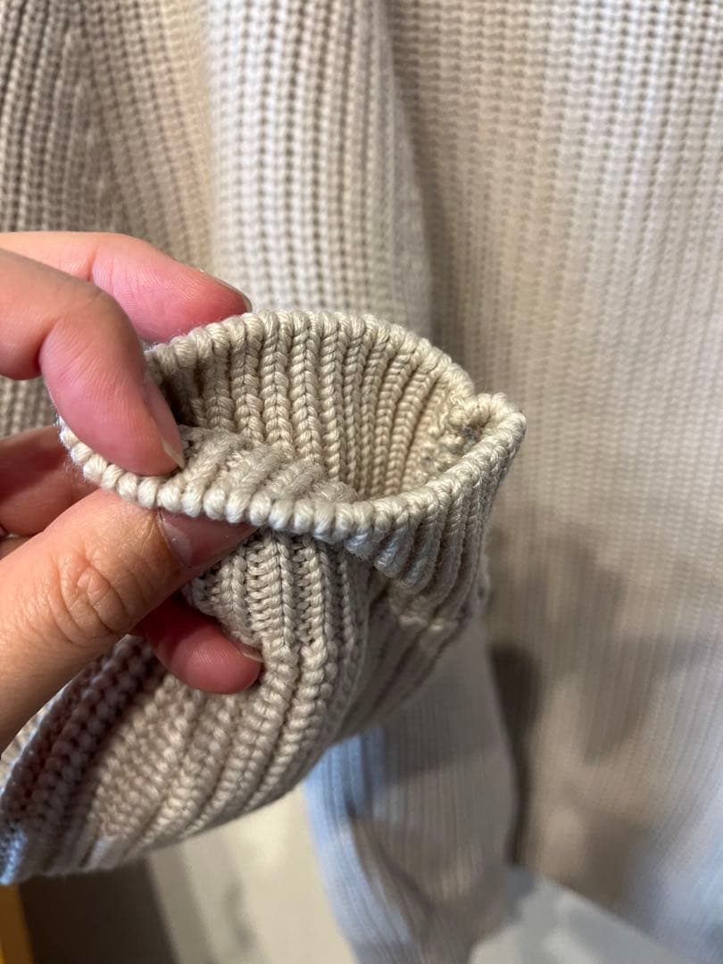 【BATONER】シグネチャー タートルネックニット アイボリー　2