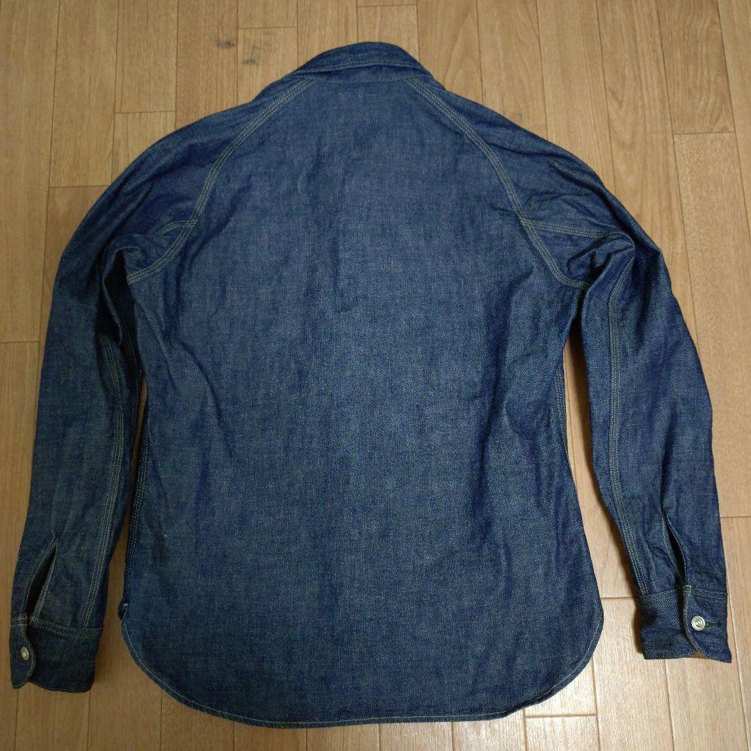DELUXEWARE　7640　デニムシャツ インディゴブルー　L