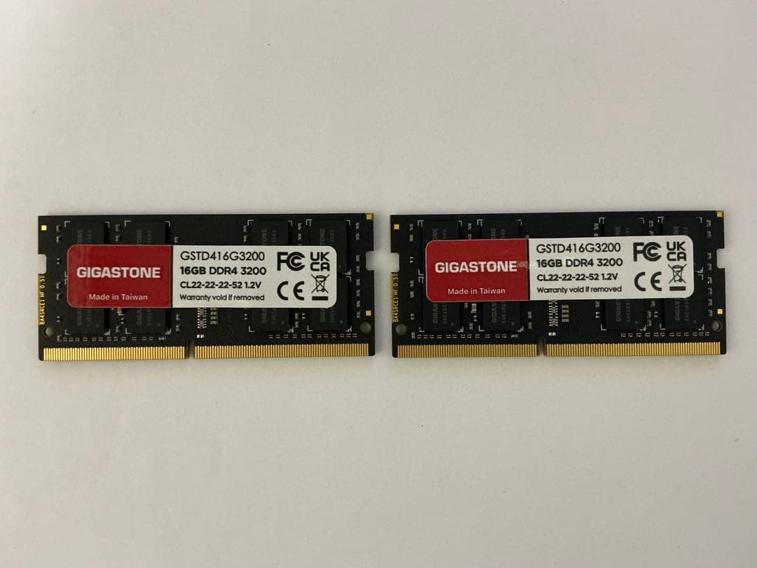 GIGASTONE ノートPC用メモリ　計32GB GSTD416G3200