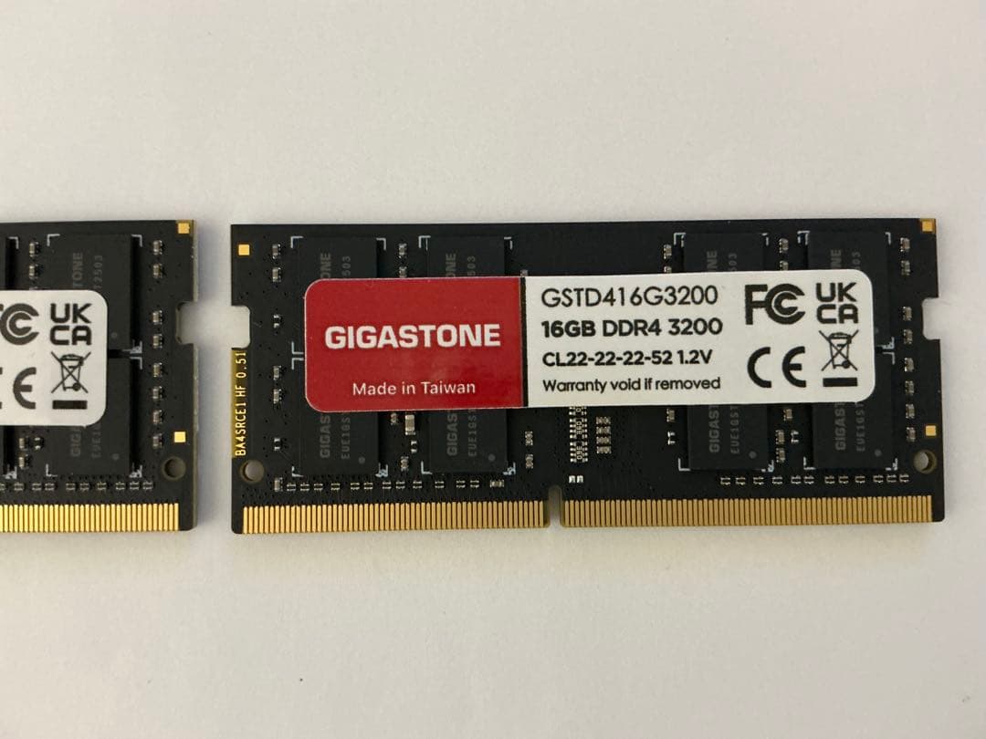 GIGASTONE ノートPC用メモリ　計32GB GSTD416G3200