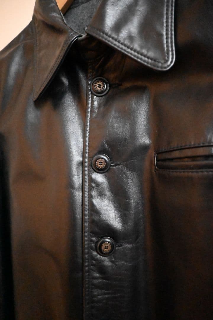 レザージャケット　カウハイド　ブレーキマンコート　カーコート　Mサイズ