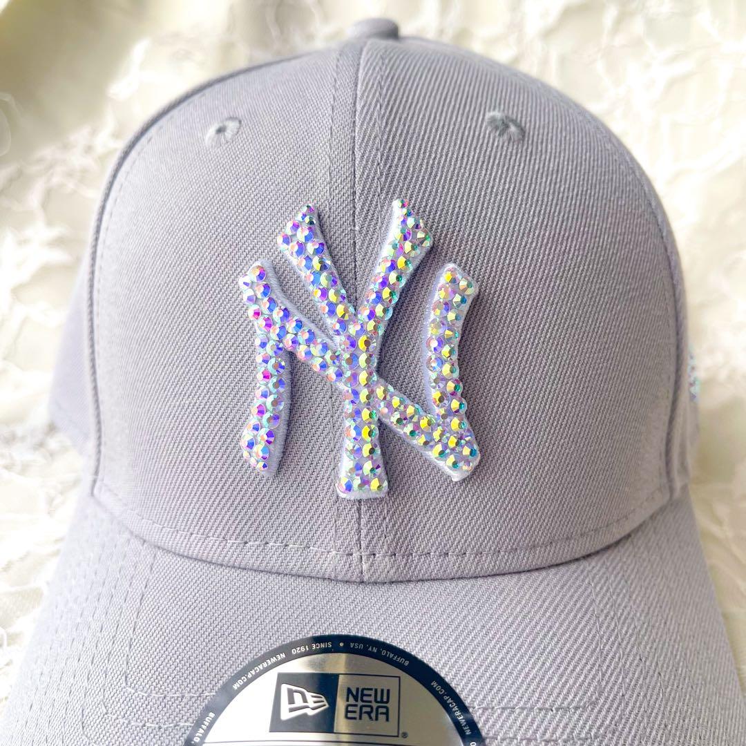 ニューエラ キャップ ラインストーン キラキラ9FORTY オーロラ グレー