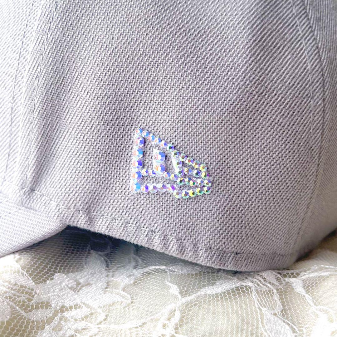 ニューエラ キャップ ラインストーン キラキラ9FORTY オーロラ グレー