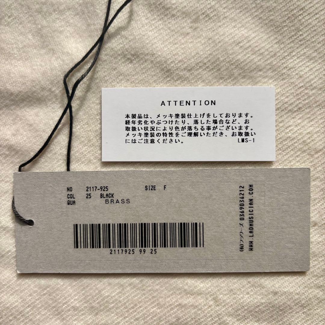 LAD MUSICIAN CROSS KEY NECKLACE ブラック 黒