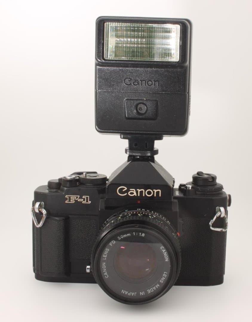 Canon　キャノン NEW F-1 ストロボ付　「完動品」