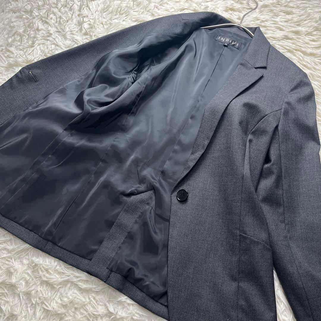 ●良品　パンツ未使用　INDIVI スーツ　セットアップ　上下　チェック