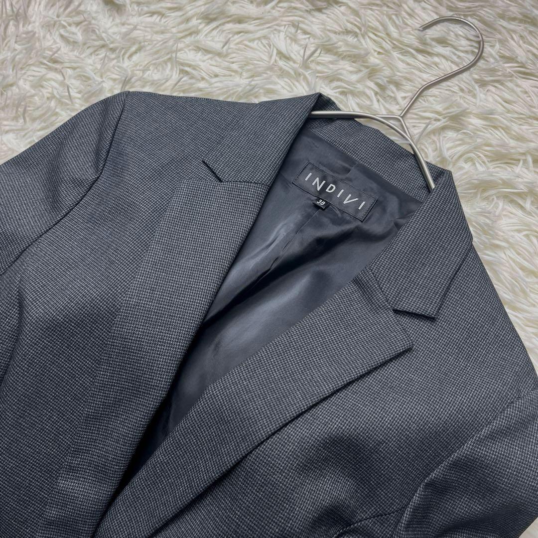 ●良品　パンツ未使用　INDIVI スーツ　セットアップ　上下　チェック