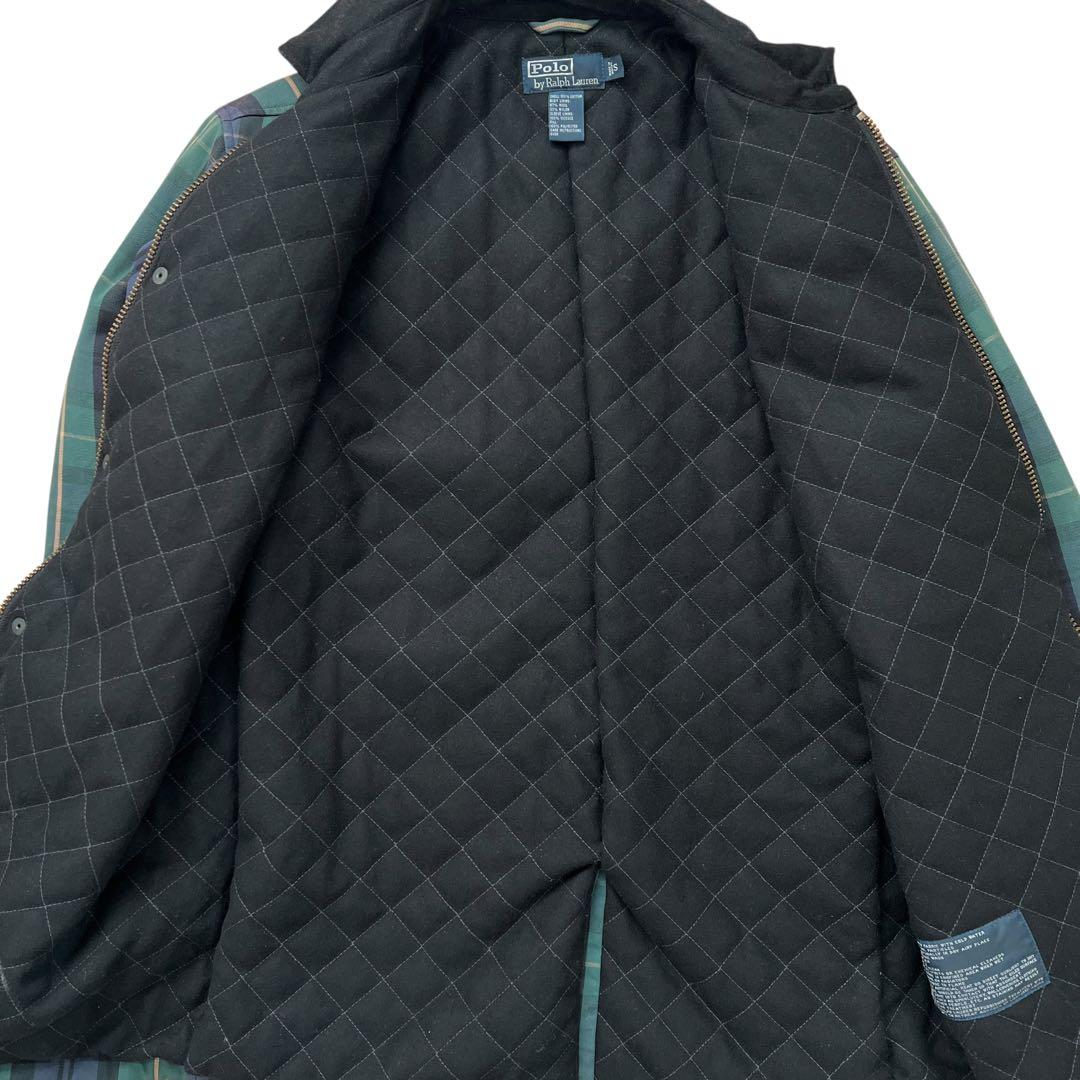 ポロバイラルフローレン　チェック柄　オイルジャケット　ハンティングジャケット　S